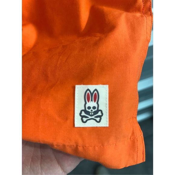 New Orange Psycho Bunny Swim Trunks Size M - Picture 3 of 5